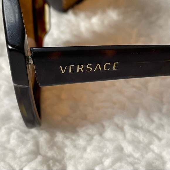Versace VE 4179 Sunglasses Dark Havana Crystal Brown Color 108/51 Authentic - Picture 6 of 13